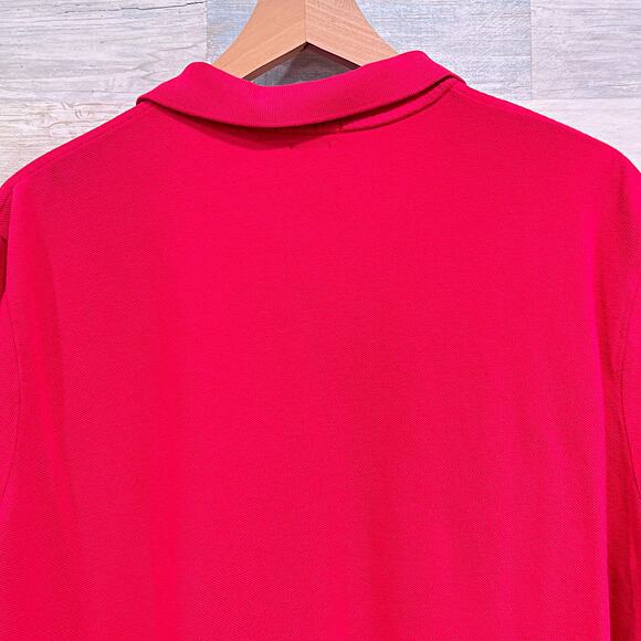 POLO Ralph Lauren Classic Fit Pocket Logo Shirt Red Short Sleeve Mens Large - Picture 5 of 7